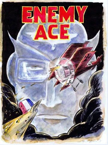 Matt Kindt original Enemy Ace commission, August 2010, ink and watercolor