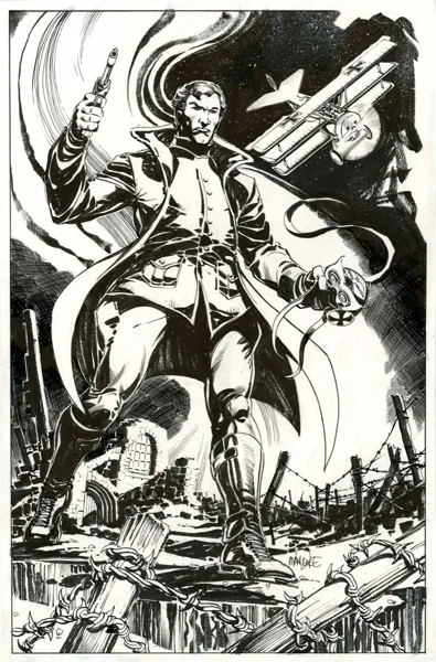 Tom Mandrake original Enemy Ace commission