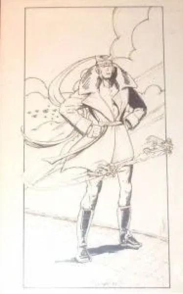 Terry Pavlet original Enemy Ace drawing