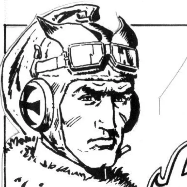 John Severin Enemy Ace splash page — full spread