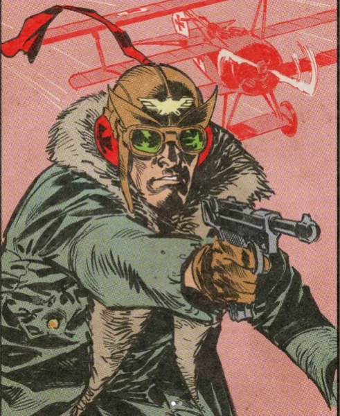 Stewart "Staz" Johnson Enemy Ace fan artwork, 2025, traditional ink with digital color