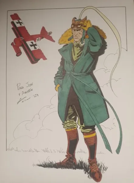 Marc Viure original Enemy Ace commission, 2024, European clear line style