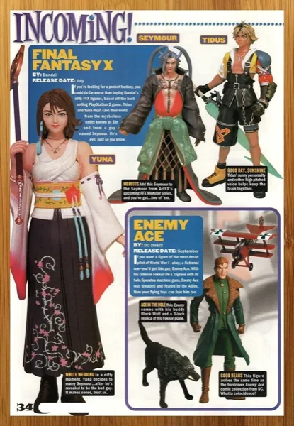 DC Direct Incoming magazine product feature for Enemy Ace action figure