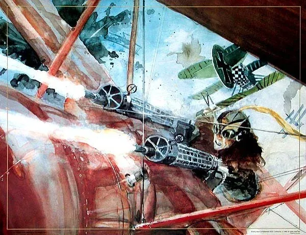 Enemy Ace War Idyll promotional poster by George Pratt