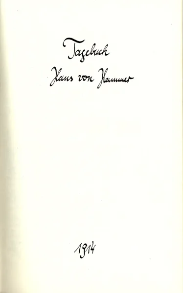 Journal page 1 — title page